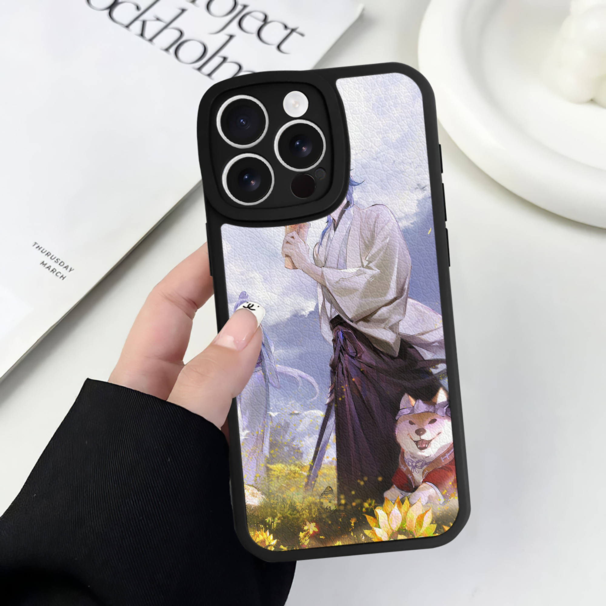 げんし神 genshin 【iPhone 16シリーズ対応】シリコンスマホケース（レザー調） 材質：シリコン